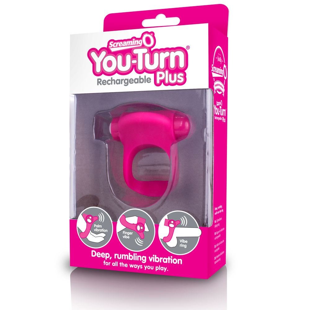 Screaming O You Turn Plus Rechargeable Vibrating Cock Ring Strawberry