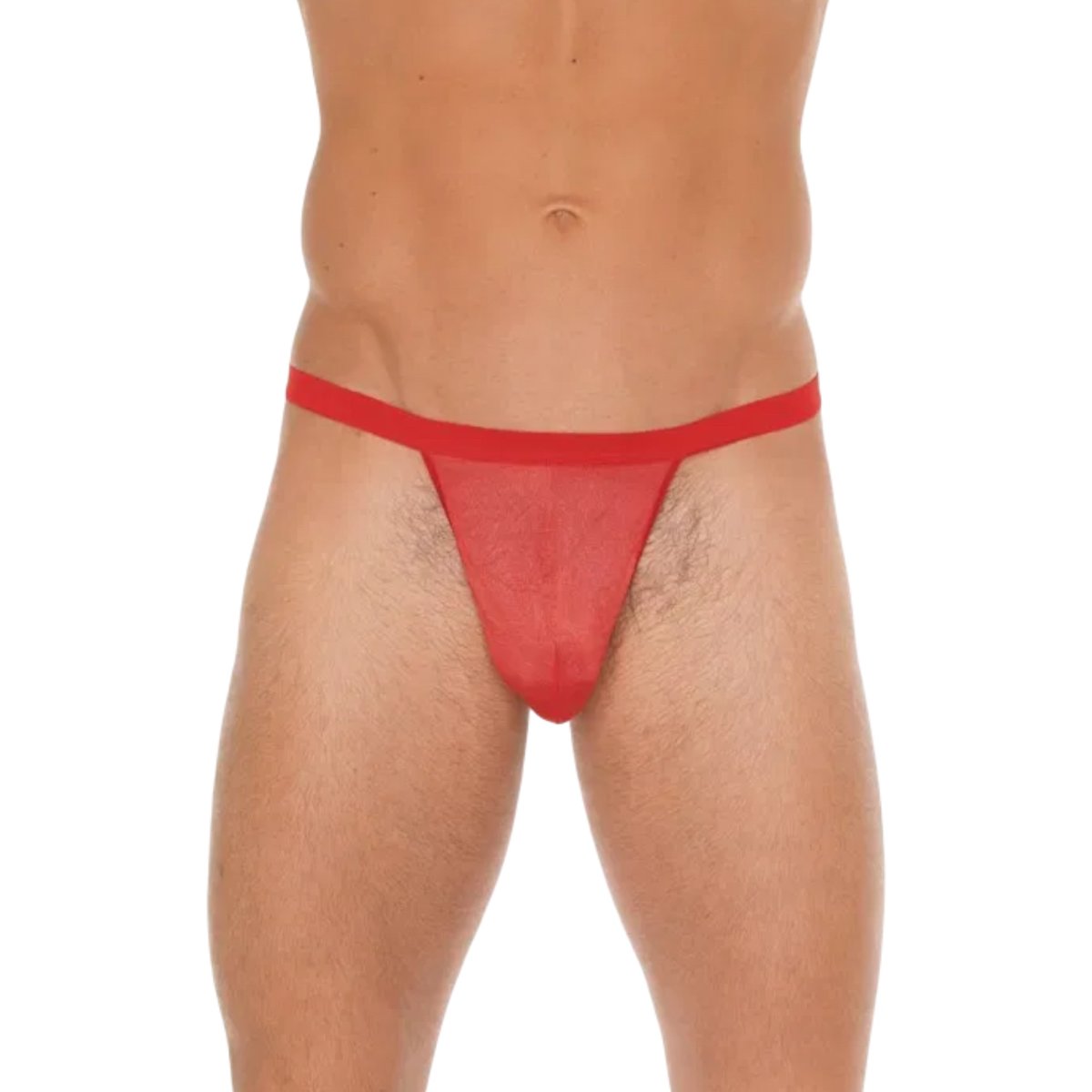 Rimba Men’s Red Sheer Mesh G-String