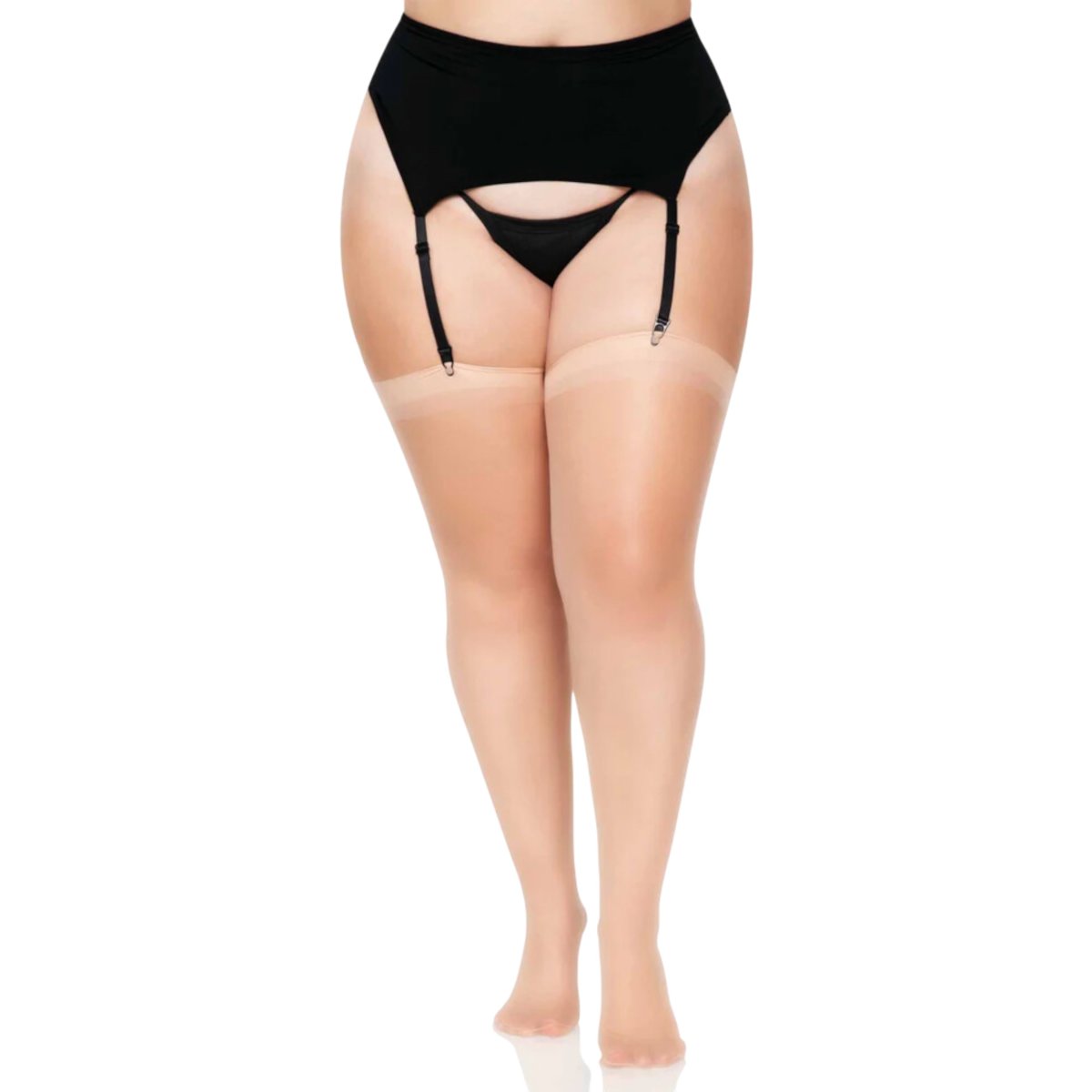 Leg Avenue Plus Size Sheer Stockings Queen Nude