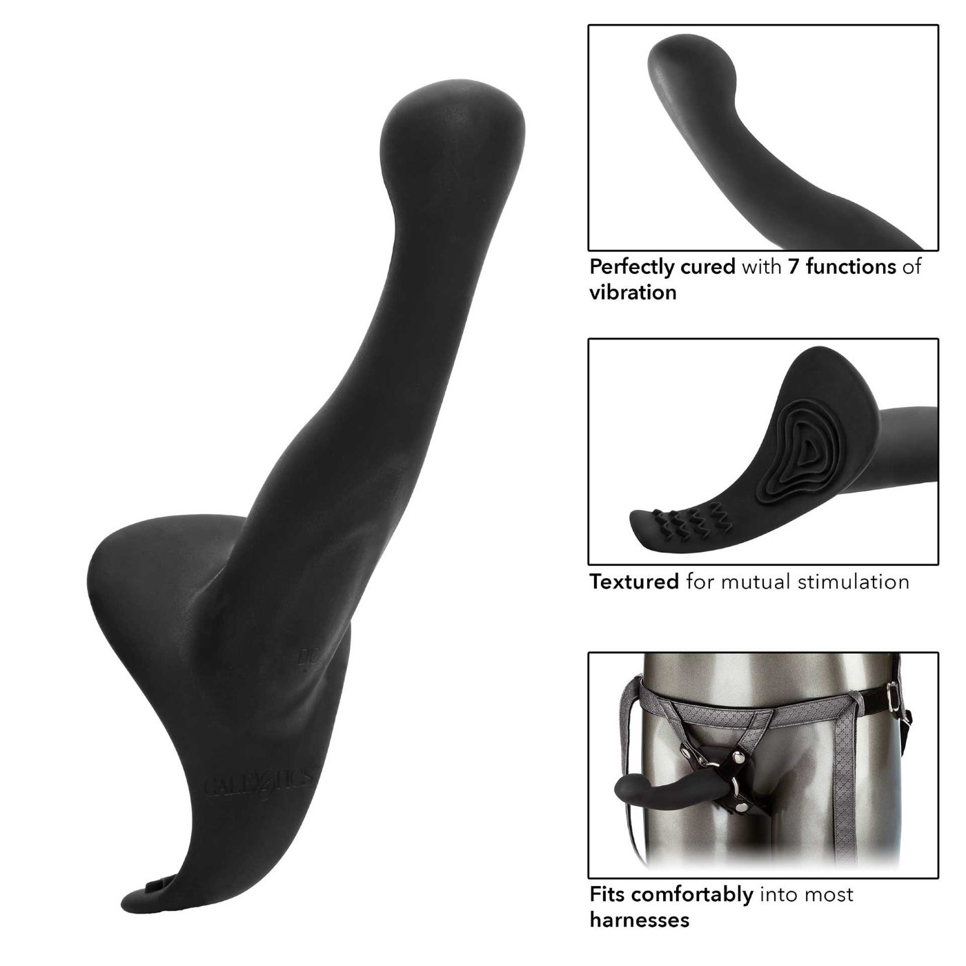 CalExotics The Royal Vibrating Set Crotchless Strap On Plus Vibrating Probe
