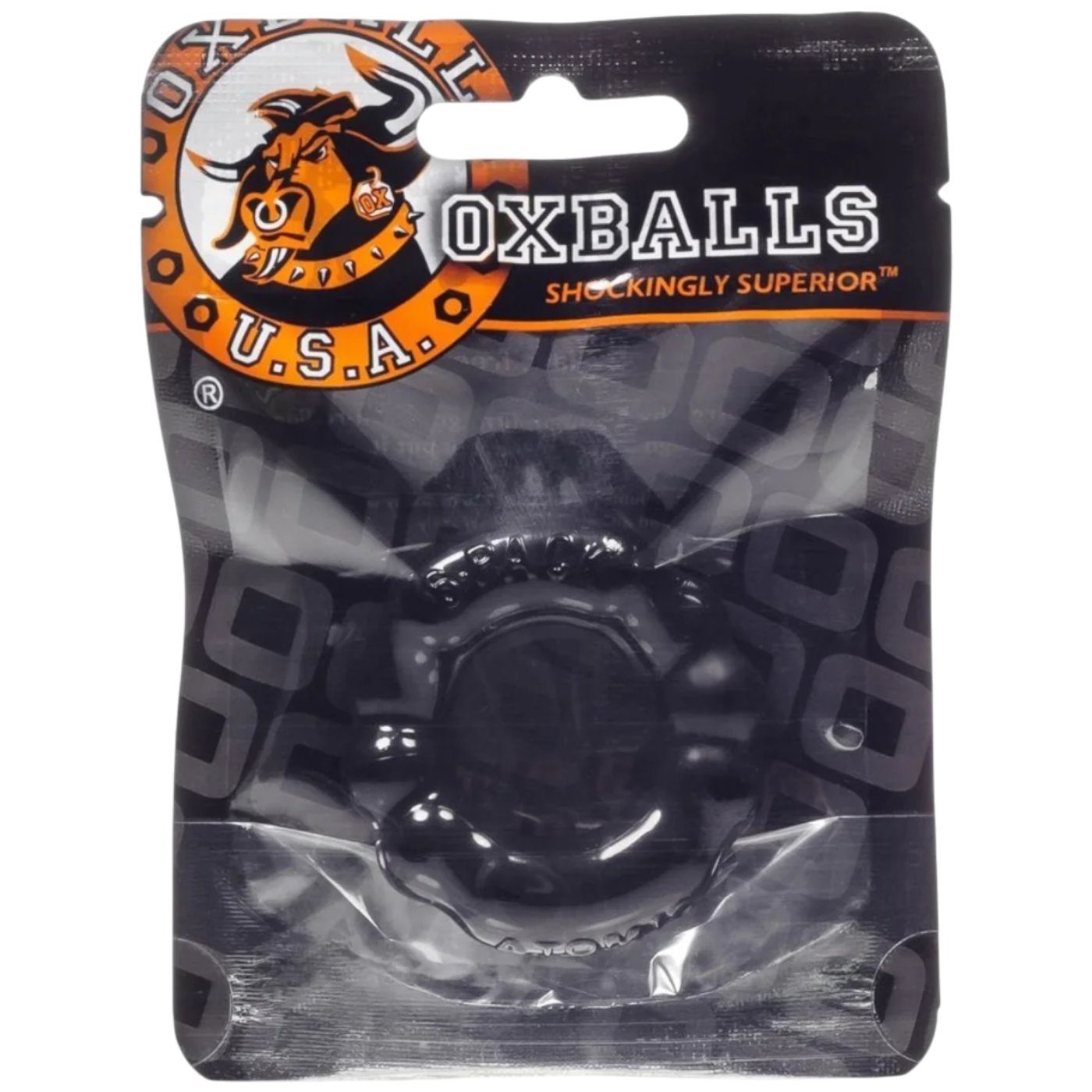 Oxballs 6 Pack Comfort Fit Ribbed Cock Ring Black
