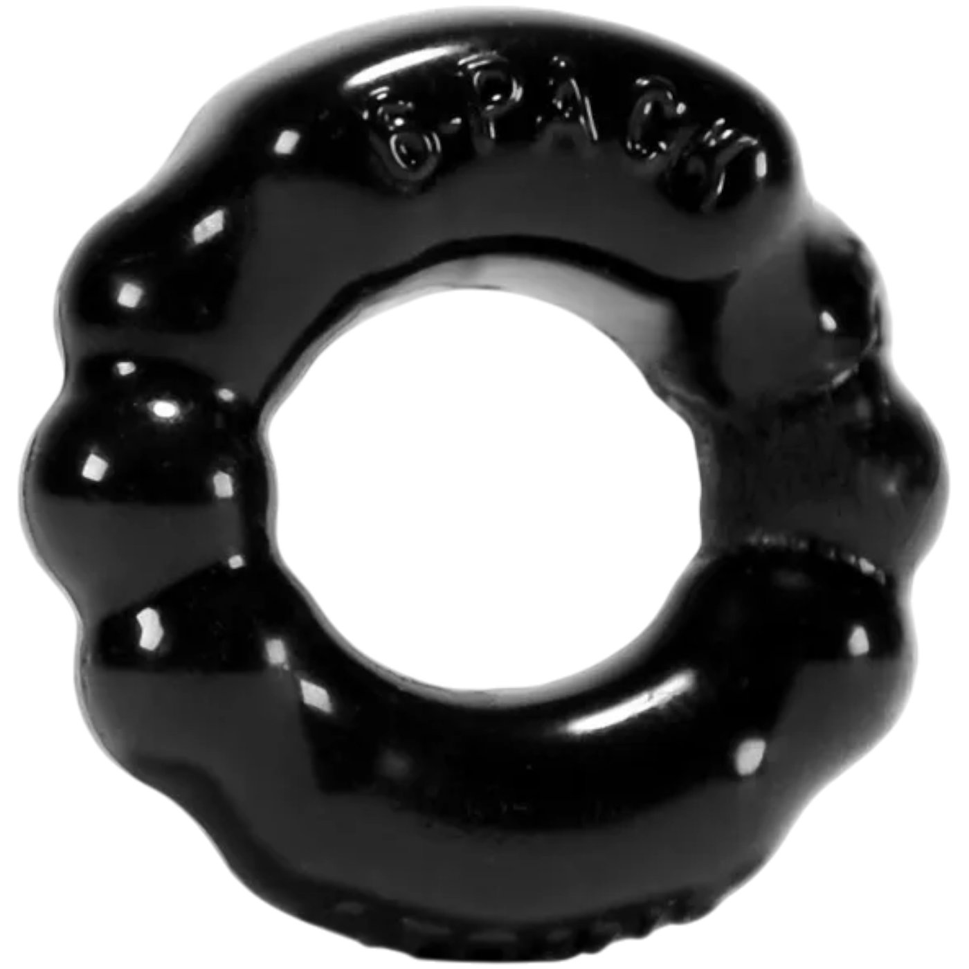 Oxballs 6 Pack Comfort Fit Ribbed Cock Ring Black