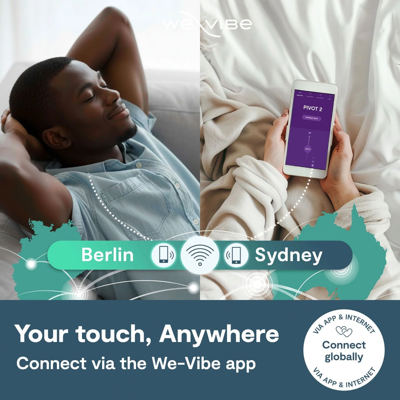 We-Vibe Pivot 2 App Controlled Vibrating Cock Ring for Couples