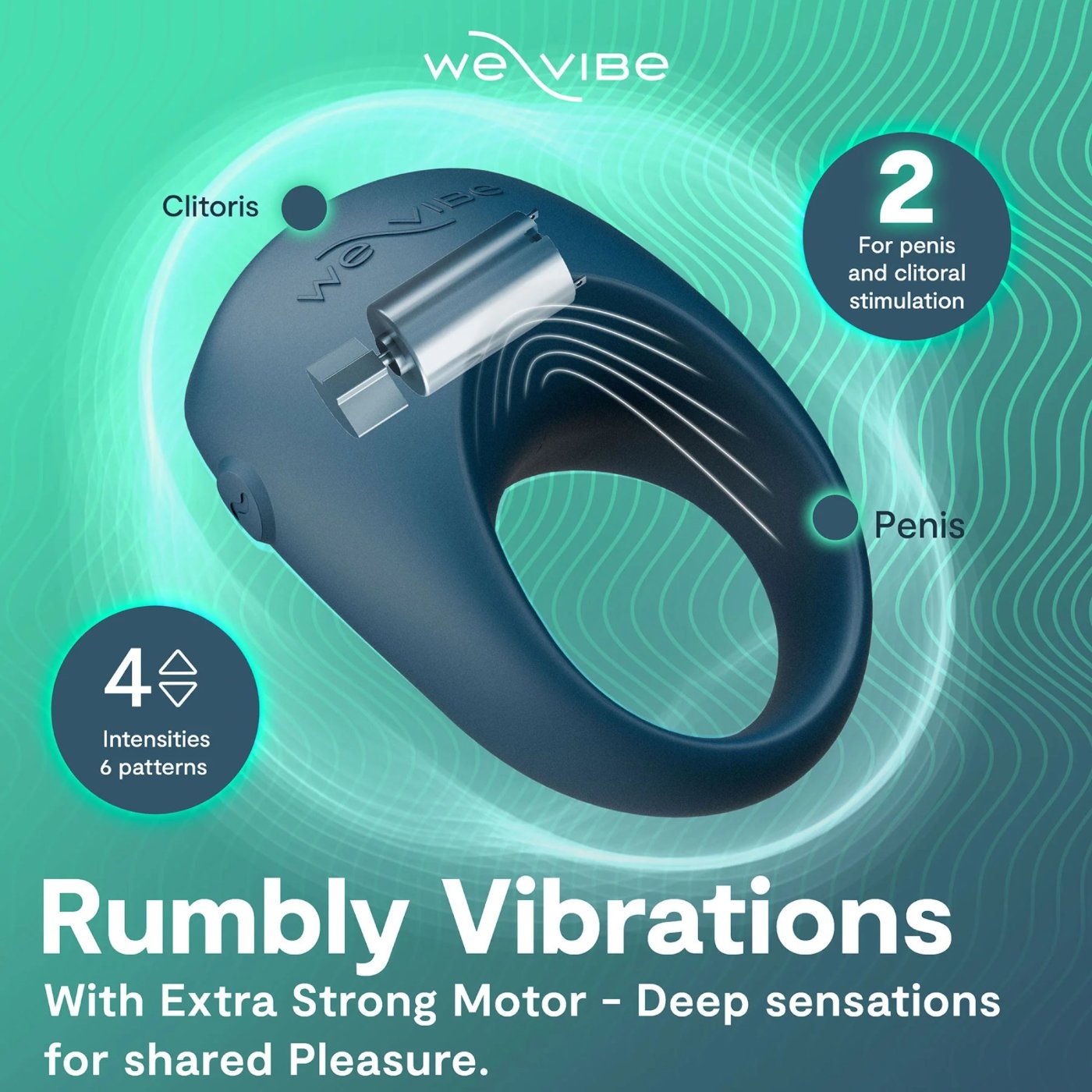 We-Vibe Pivot 2 App Controlled Vibrating Cock Ring for Couples