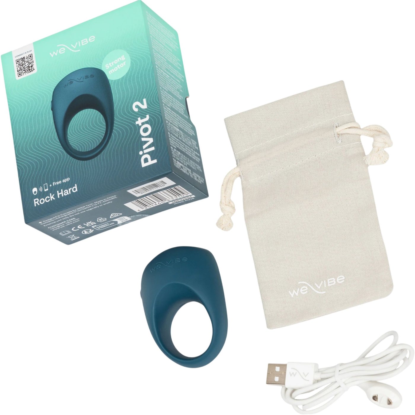 We-Vibe Pivot 2 App Controlled Vibrating Cock Ring for Couples
