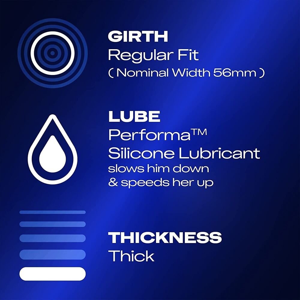 Durex Mutual Climax Ribbed and Dotted Condoms 12 Pack