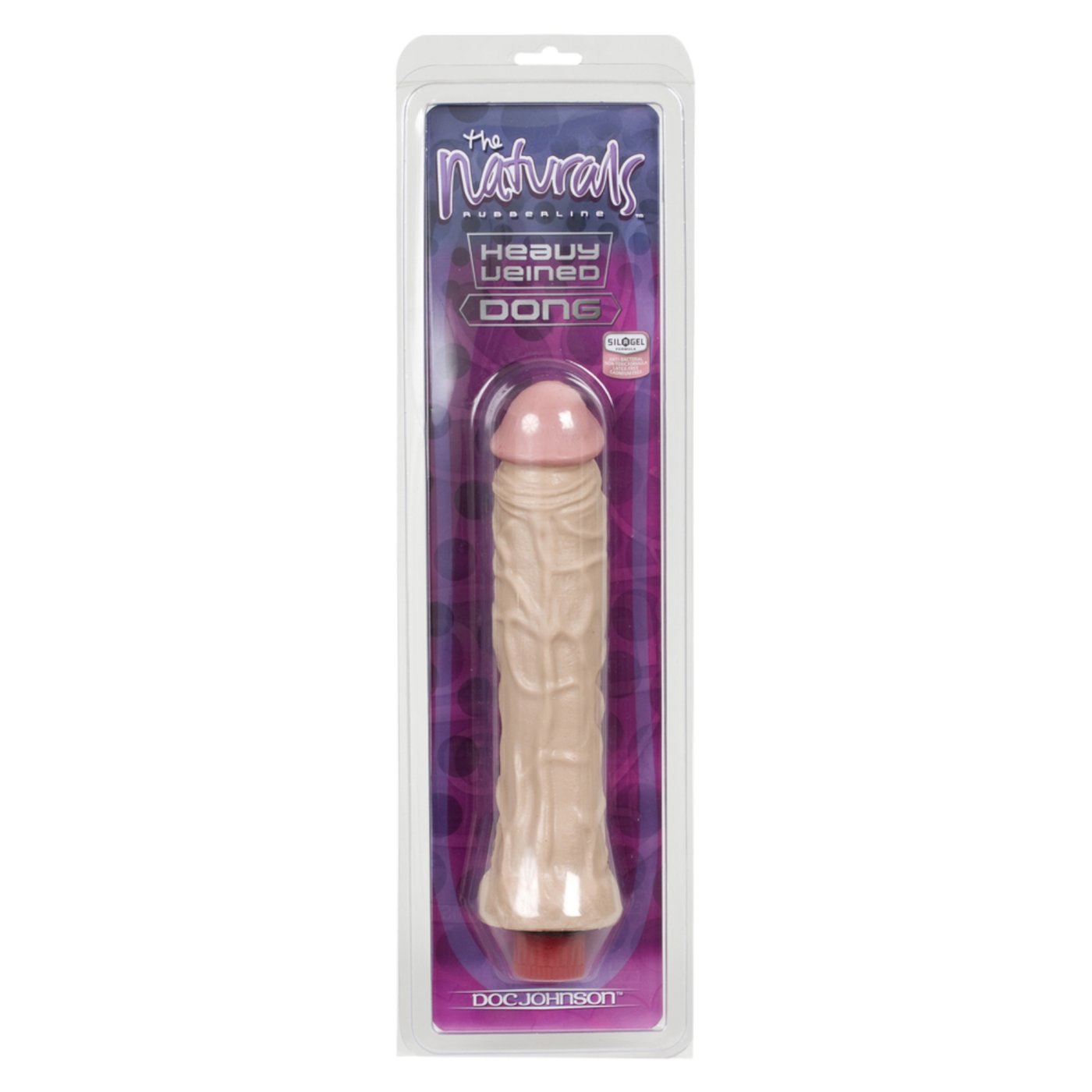 The Naturals Heavy Veined Vibrating Dong 8 Inch