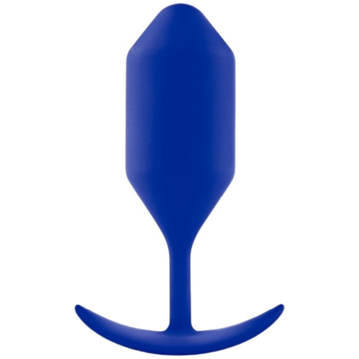 b-Vibe Snug Plug 4 XL Weighted Silicone Butt Plug Blue 5.2 Inch