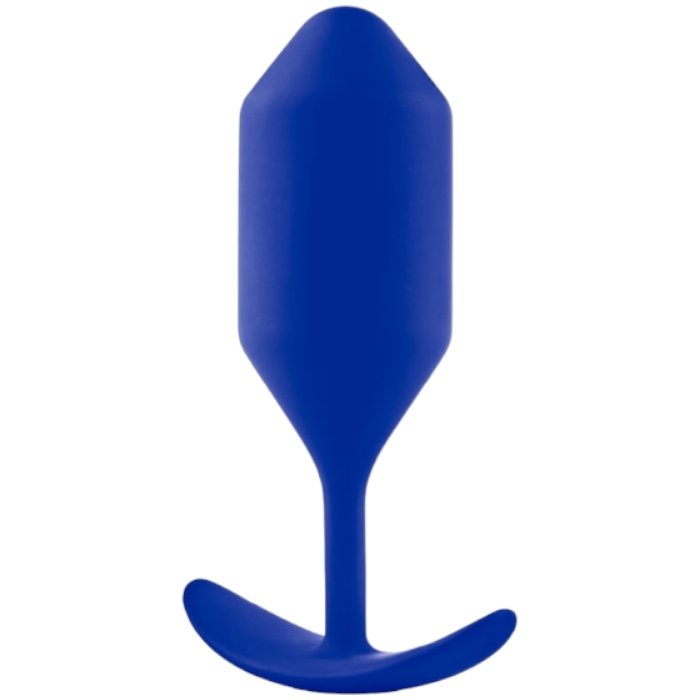b-Vibe Snug Plug 4 XL Weighted Silicone Butt Plug Blue 5.2 Inch