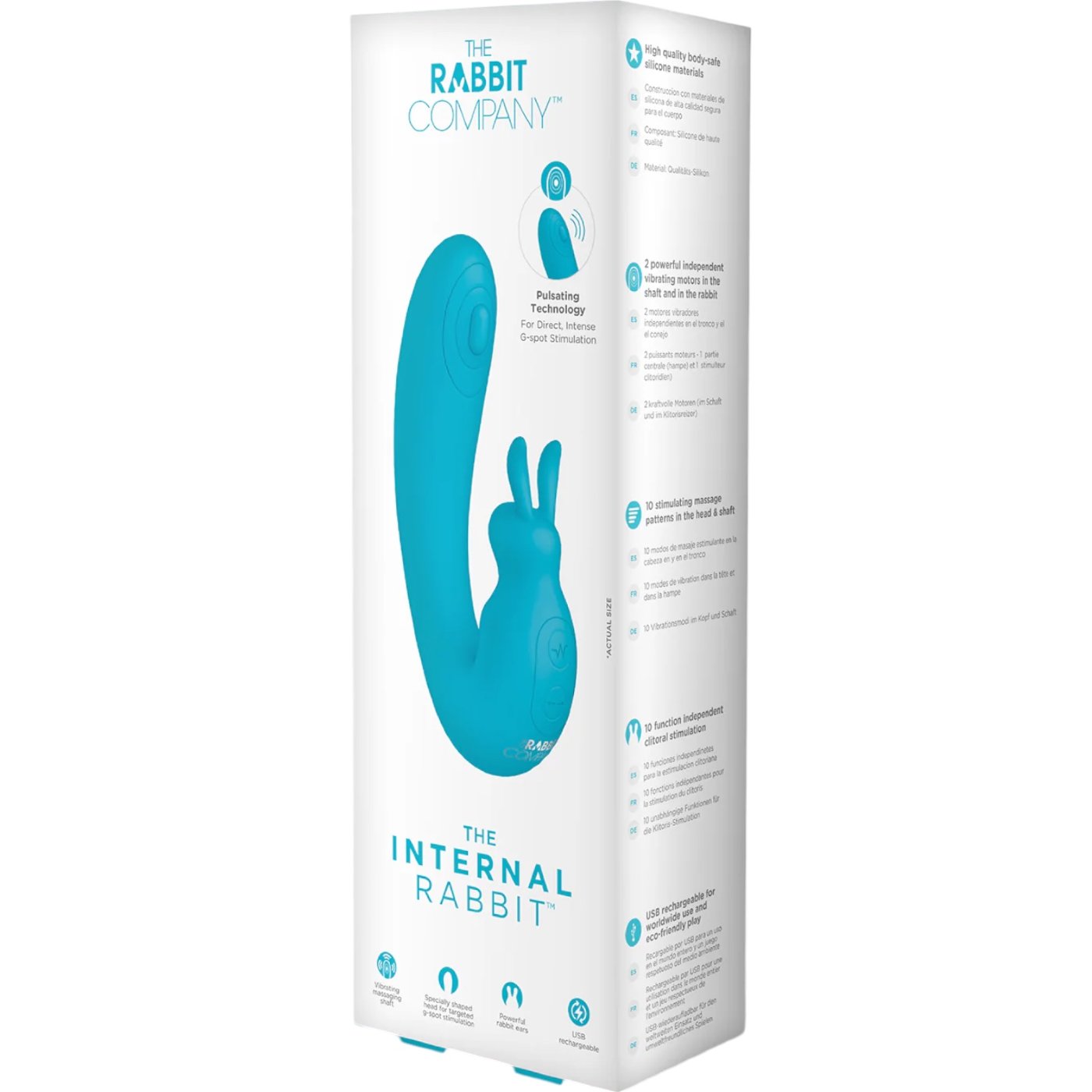 The Rabbit Company The Internal Rabbit Rechargeable Vibrator Turquoise