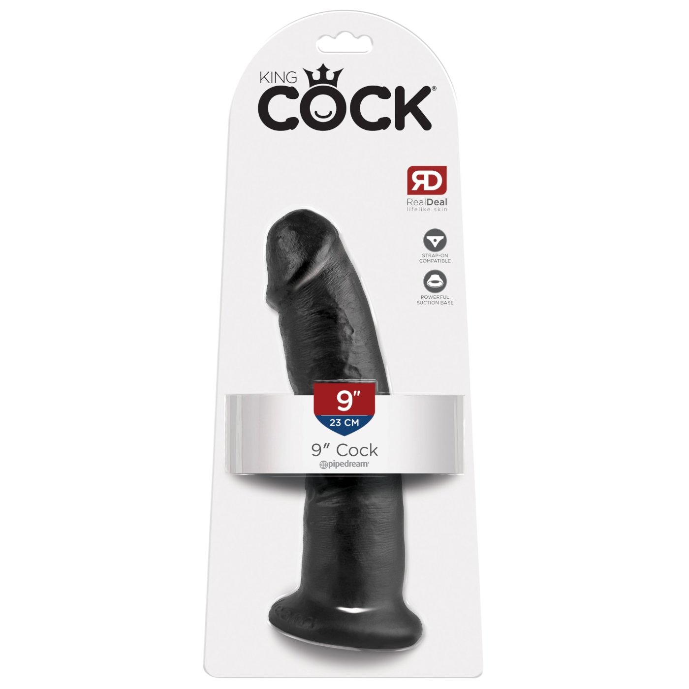 King Cock 9-Inch Girthy Realistic Dildo with Suction Cup