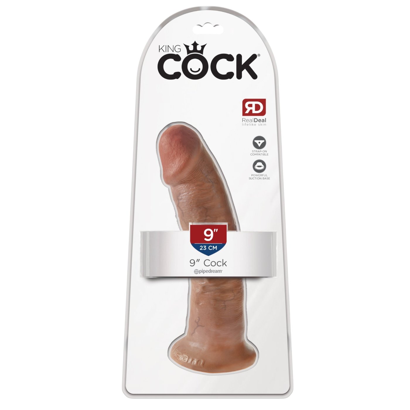King Cock 9-Inch Girthy Realistic Dildo with Suction Cup