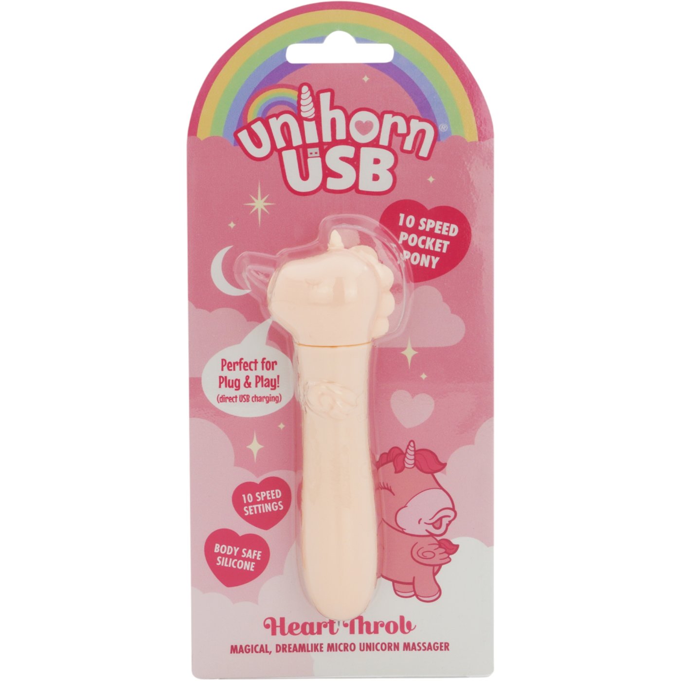Unihorn USB Heart Throb Bullet Vibrator