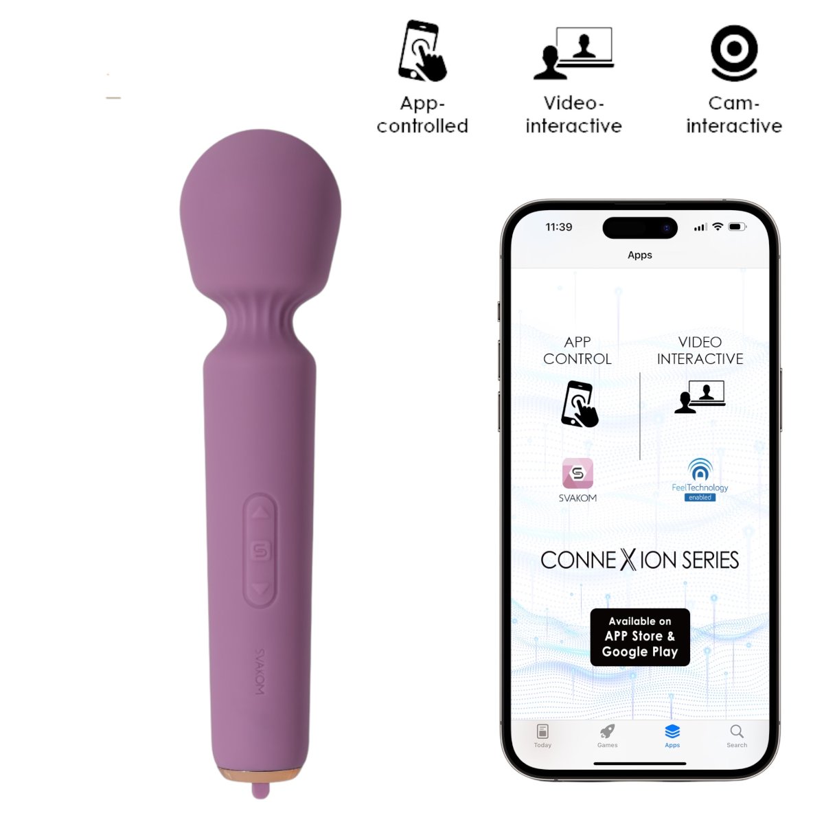 Svakom Mini Emma Neo Interactive Compact Wand Vibrator