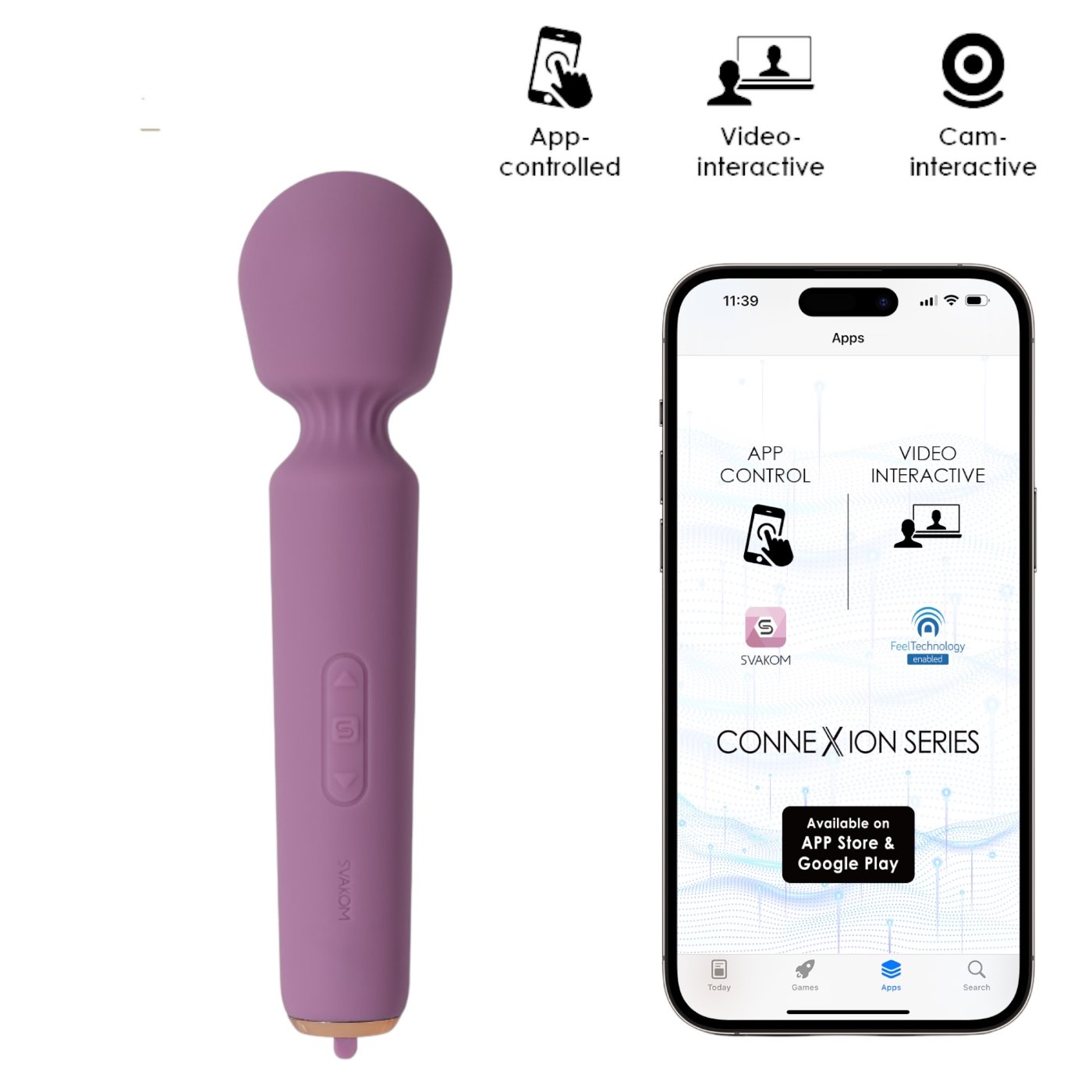 Svakom Mini Emma Neo Interactive Compact Wand Vibrator
