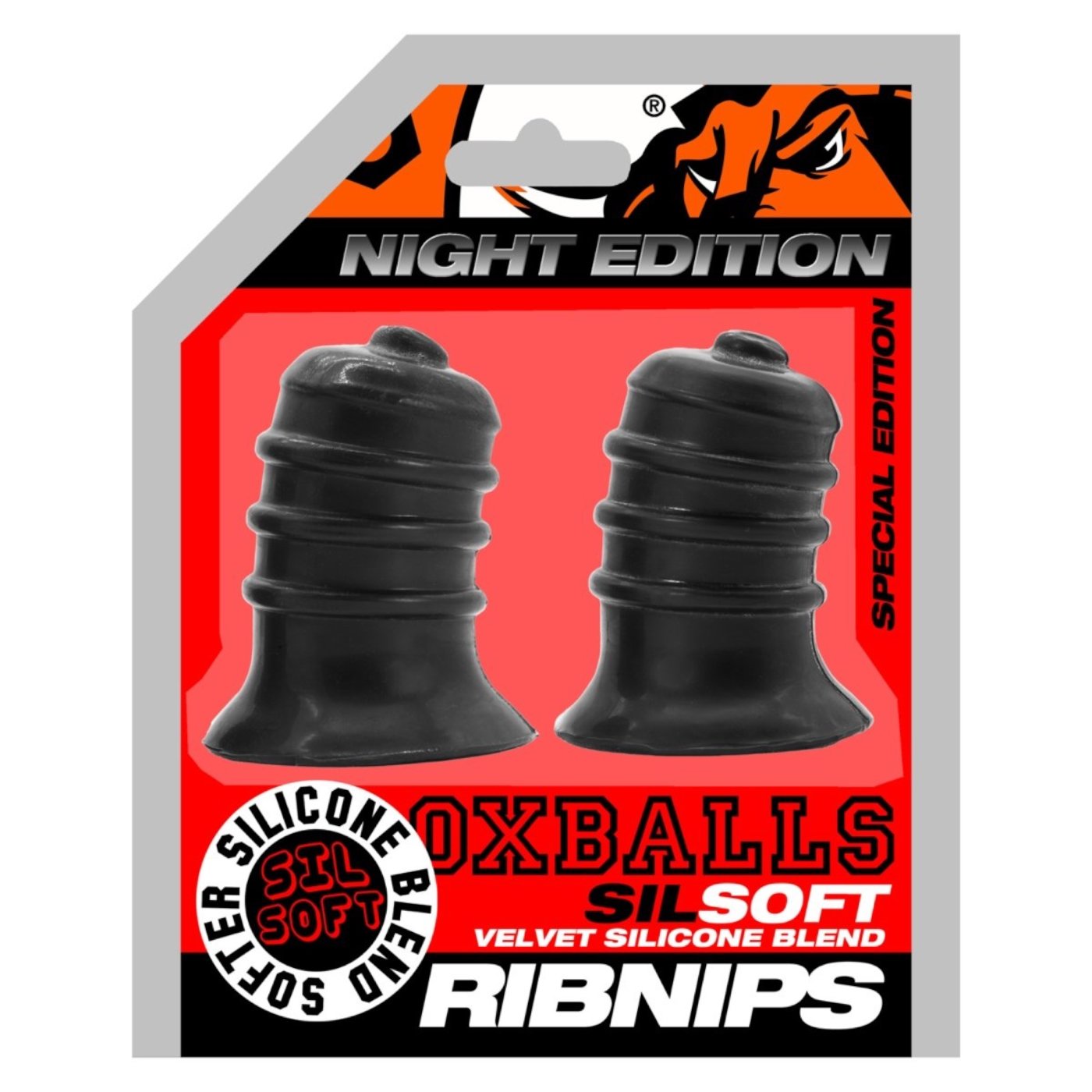 Oxballs Ribnibs Springy Ribbed Nipple Suckers Night Edition