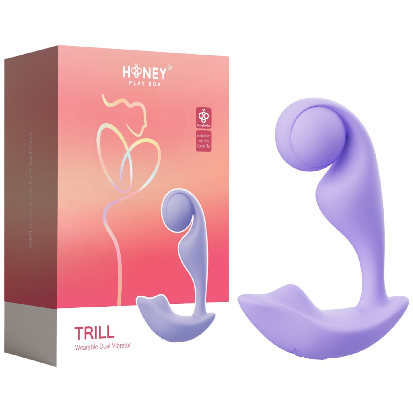 Honey Play Box Trill App-Controlled Wearable Single Ball Dual Vibrator