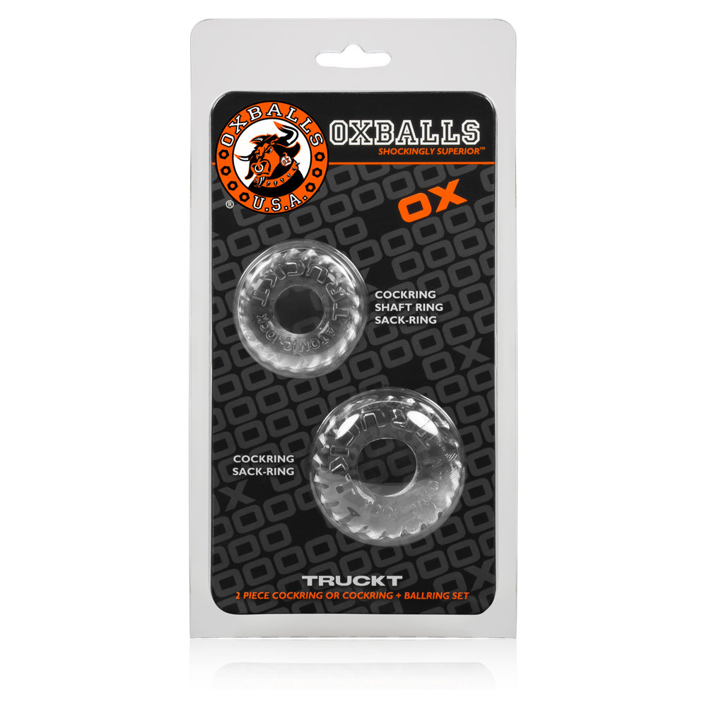 Oxballs Truckt Cock Ring Set Clear (2 Pack)