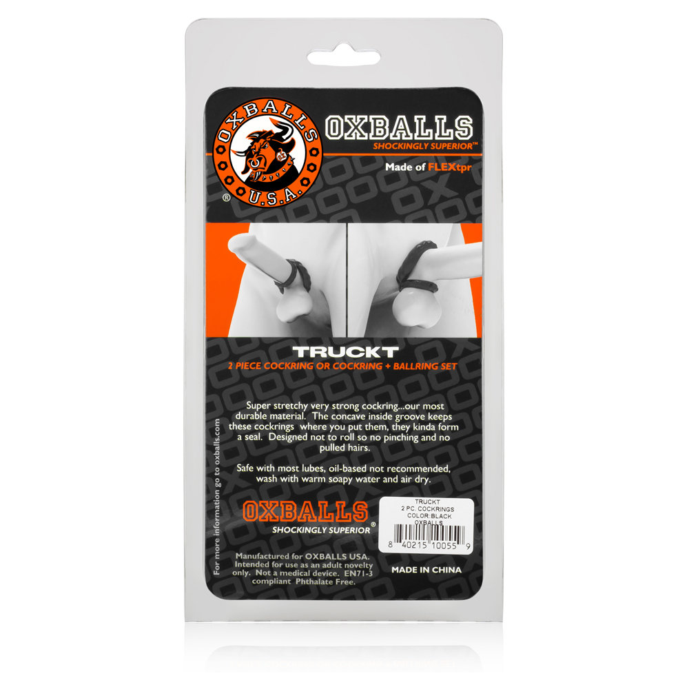 Oxballs Truckt Cock Ring Set Clear (2 Pack)