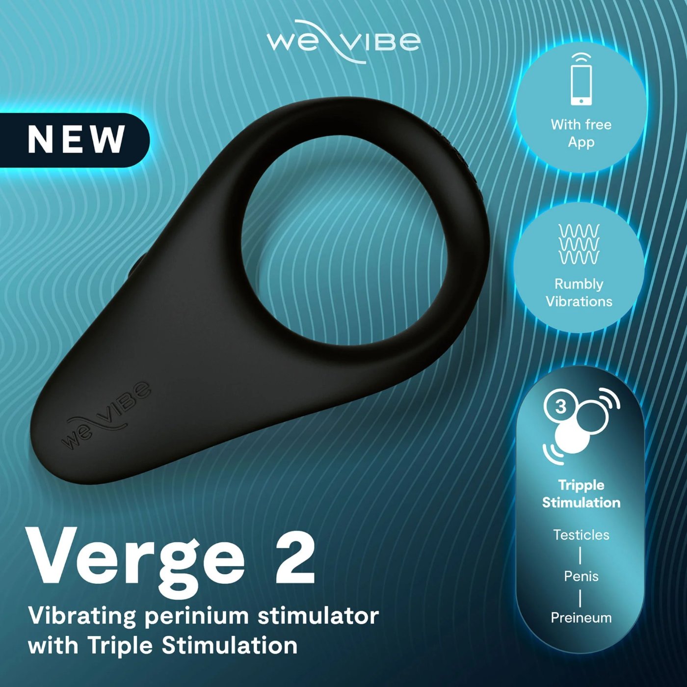 We-Vibe Verge 2 App Controlled Vibrating Perineum Stimulator