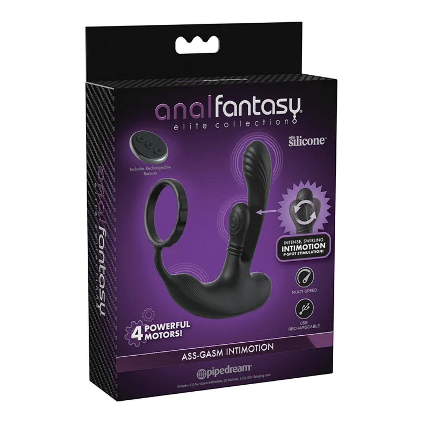 Anal Fantasy Elite Ass-Gasm IntiMotion Remote Control Anal Cock Ring