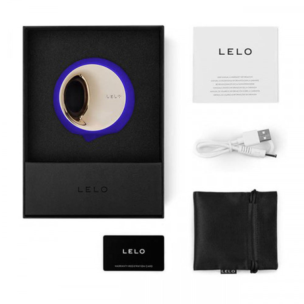 LELO Ora 3 Oral Sex Simulator Tongue Vibrator Midnight Blue 