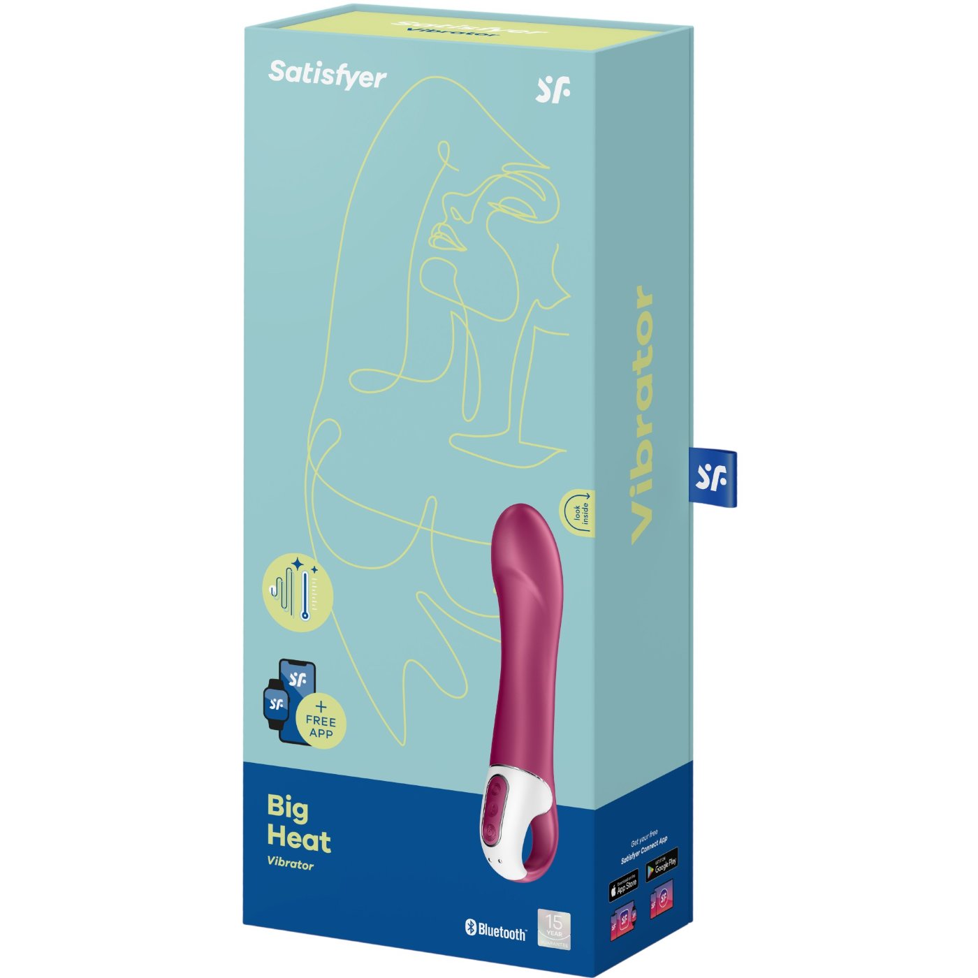 Satisfyer Big Heat App Controlled Warming G-Spot Vibrator Berry