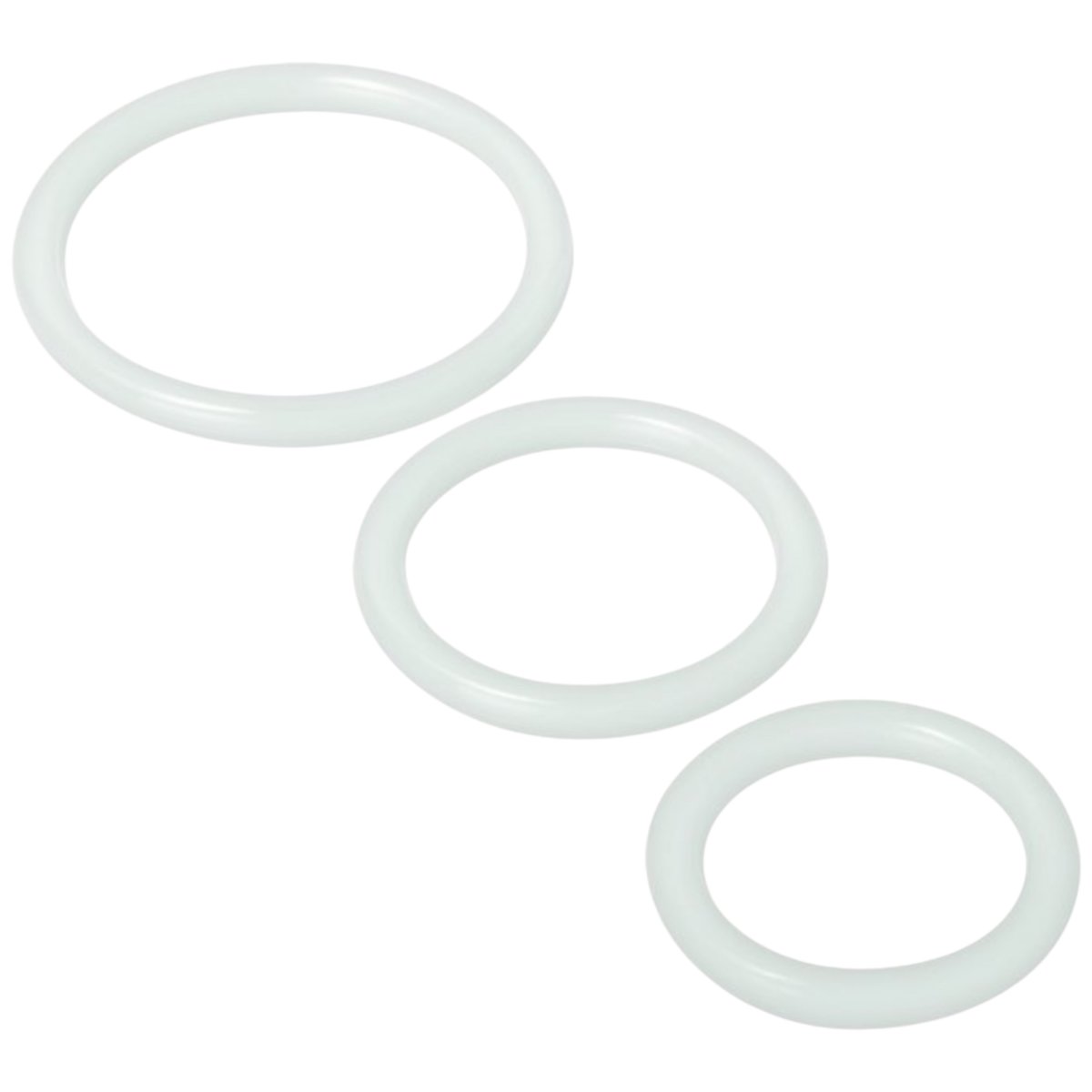 Trinity For Men Penis Rings Set Of 3 Silicone Clear