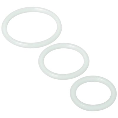 Trinity For Men Penis Rings Set Of 3 Silicone Clear