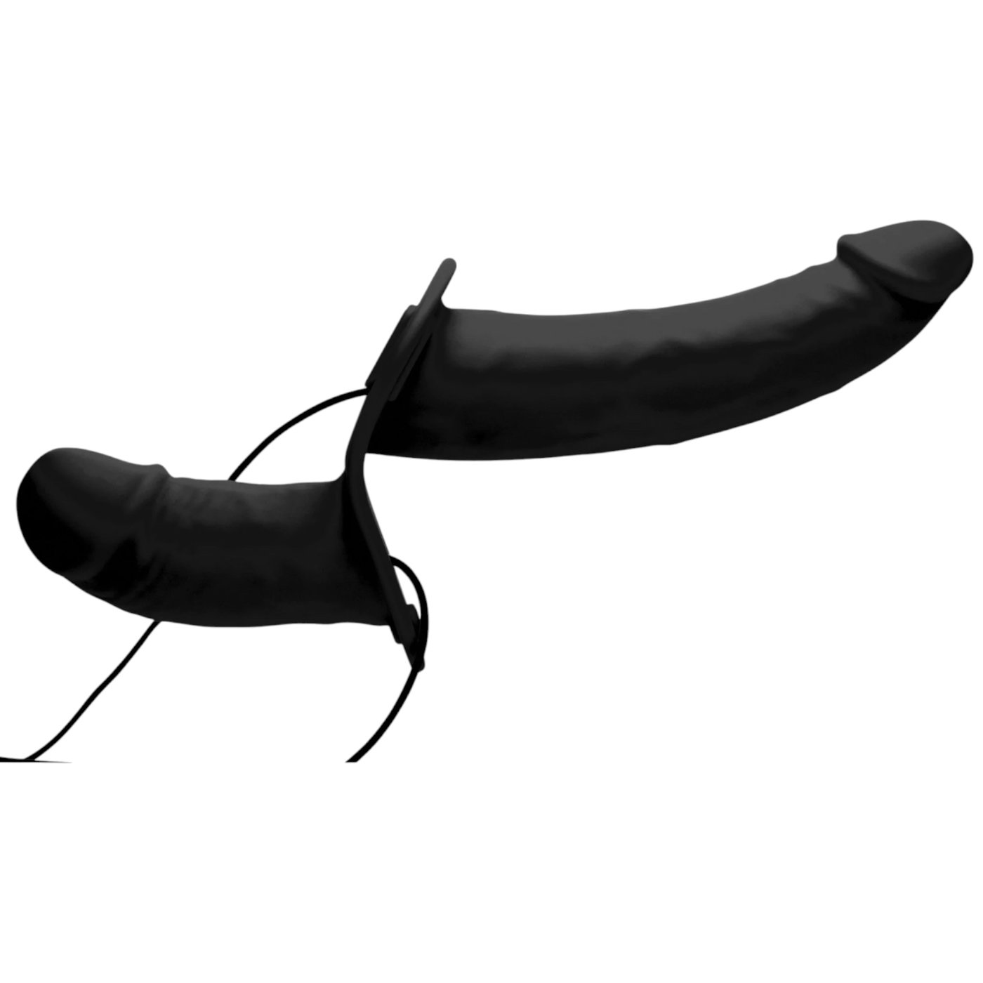 Power Pegger Silicone Vibrating Double Dildo With Harness