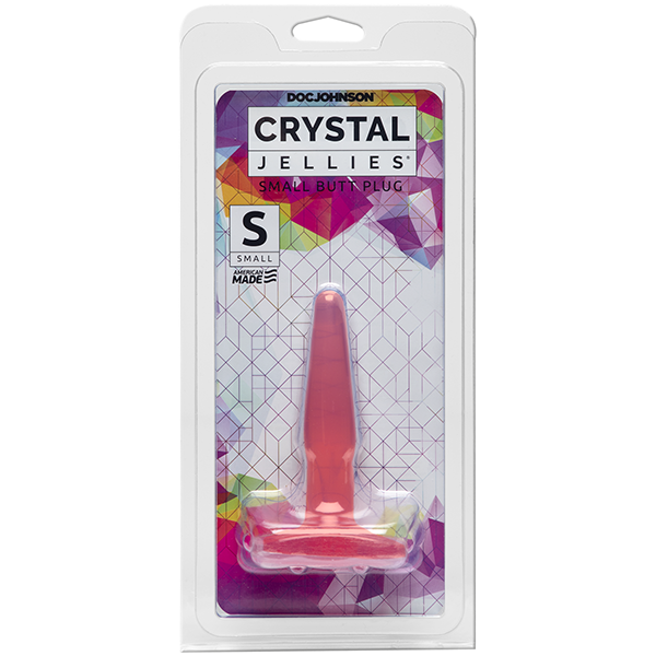 Doc Johnson Crystal Jellies Butt Plug Pink Small