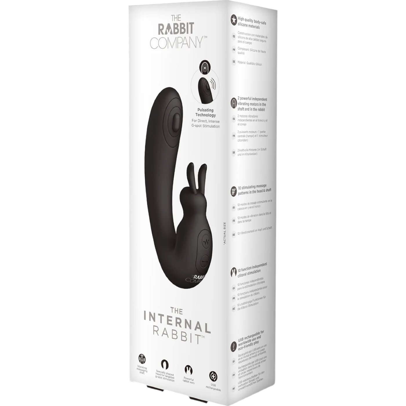 The Rabbit Company The Internal Rabbit Rechargeable Vibrator Black