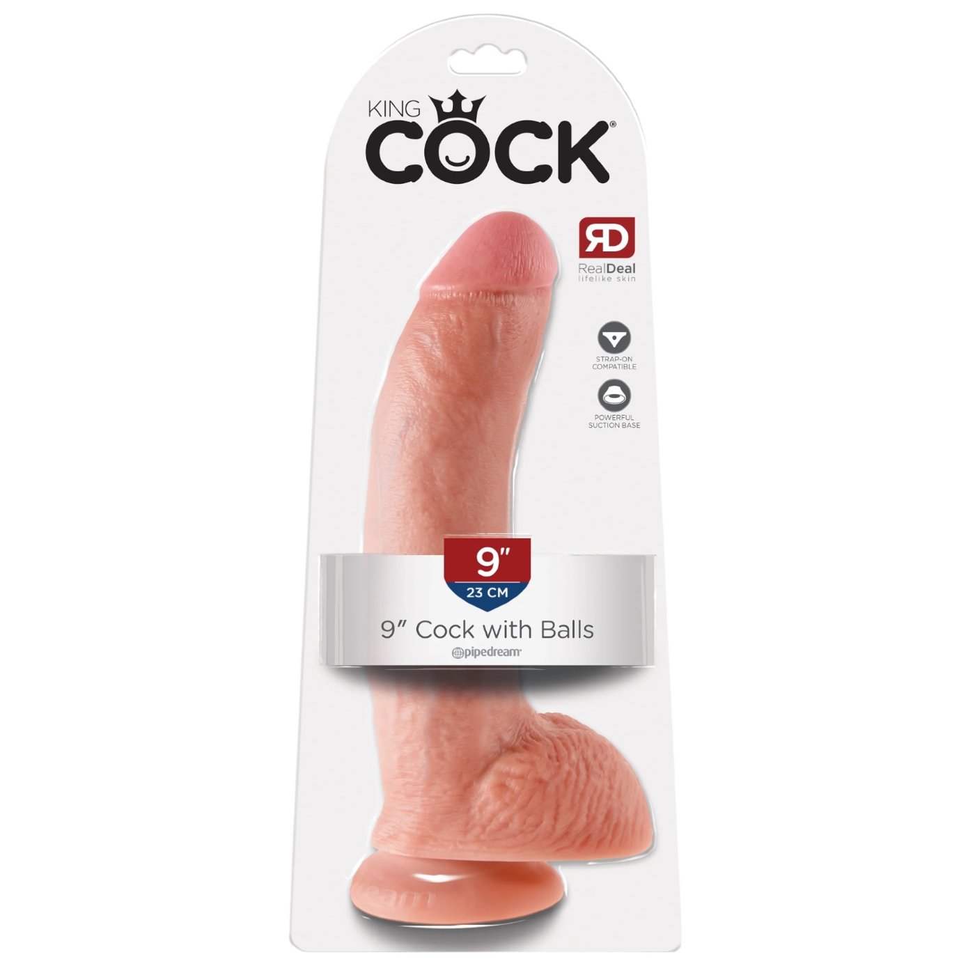 King Cock Realistic Suction Cup Dildo with Balls 9 Inch