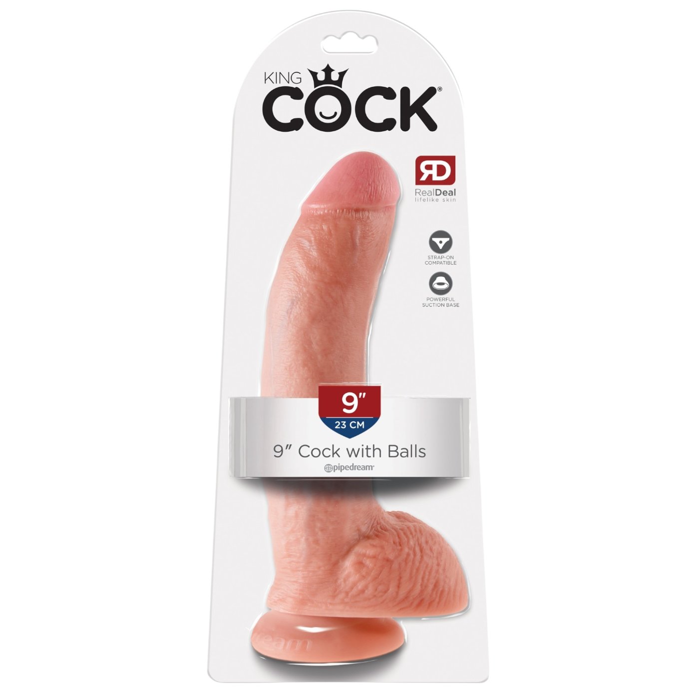 King Cock Realistic Suction Cup Dildo with Balls 9 Inch