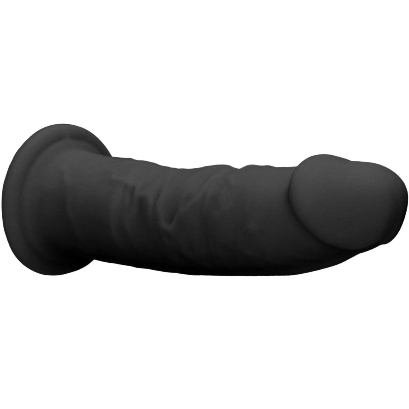 RealRock Realistic Silicone Dildo with Suction Cup Black 7.5 Inch