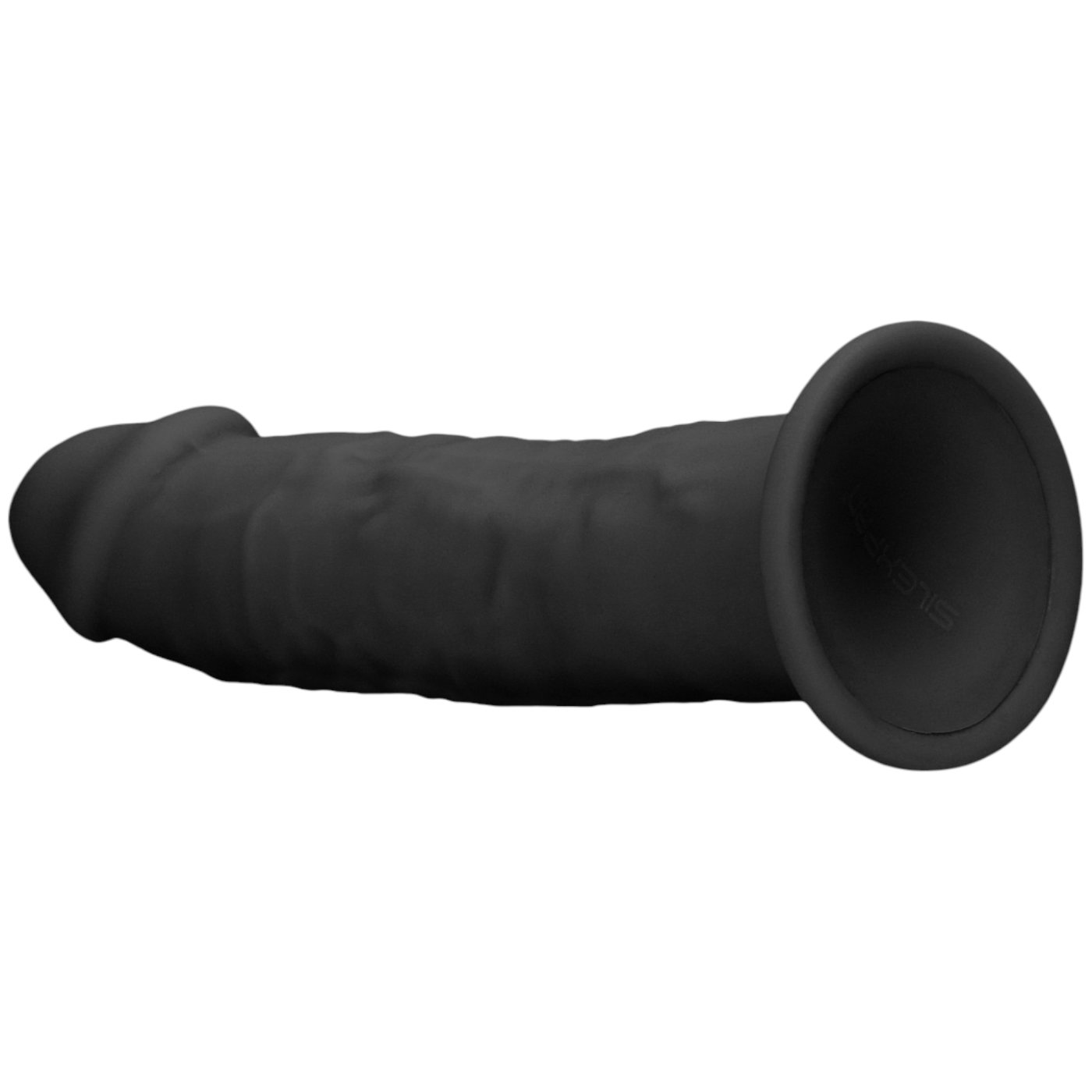 RealRock Realistic Silicone Dildo with Suction Cup Black 7.5 Inch