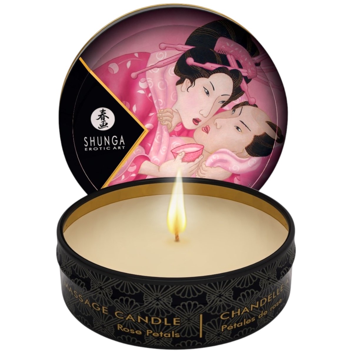 Shunga Mini Massage Candle Rose Petal 30ml
