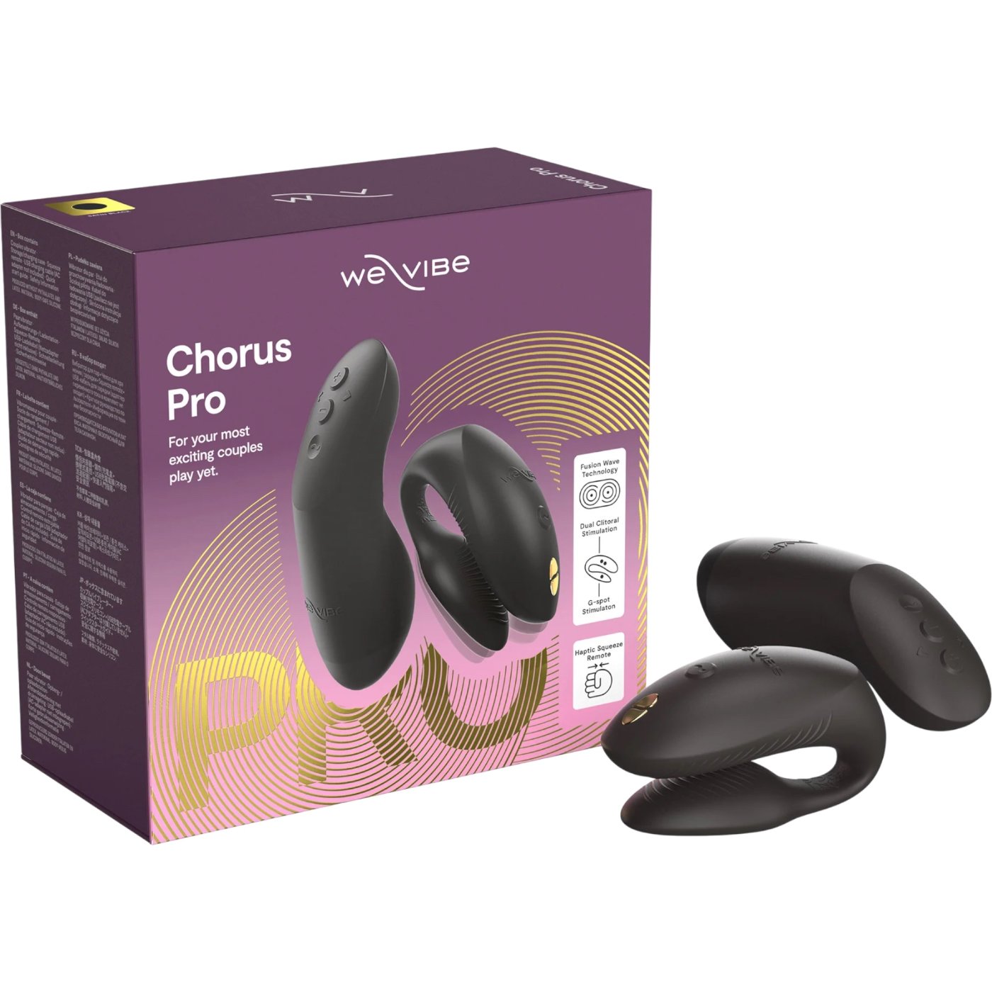 We-Vibe Chorus Pro Remote & App-Controlled Couples Vibrator Satin Black