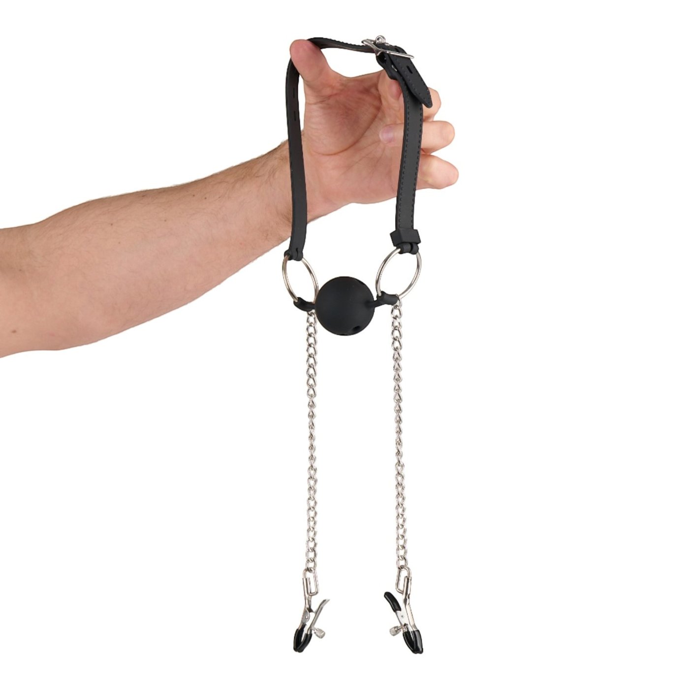 Me You Us Silicone Ball Gag with Nipple Clamps