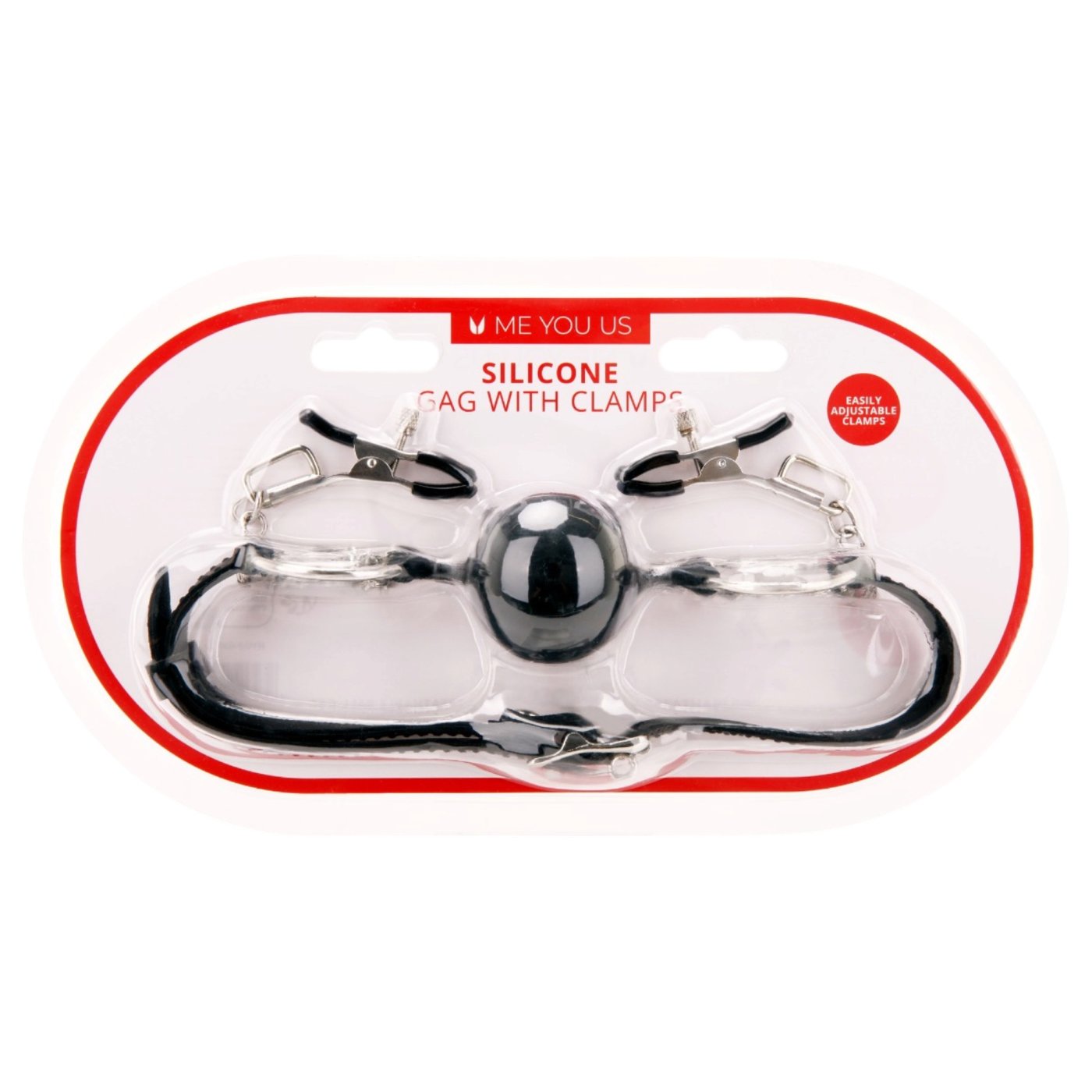 Me You Us Silicone Ball Gag with Nipple Clamps