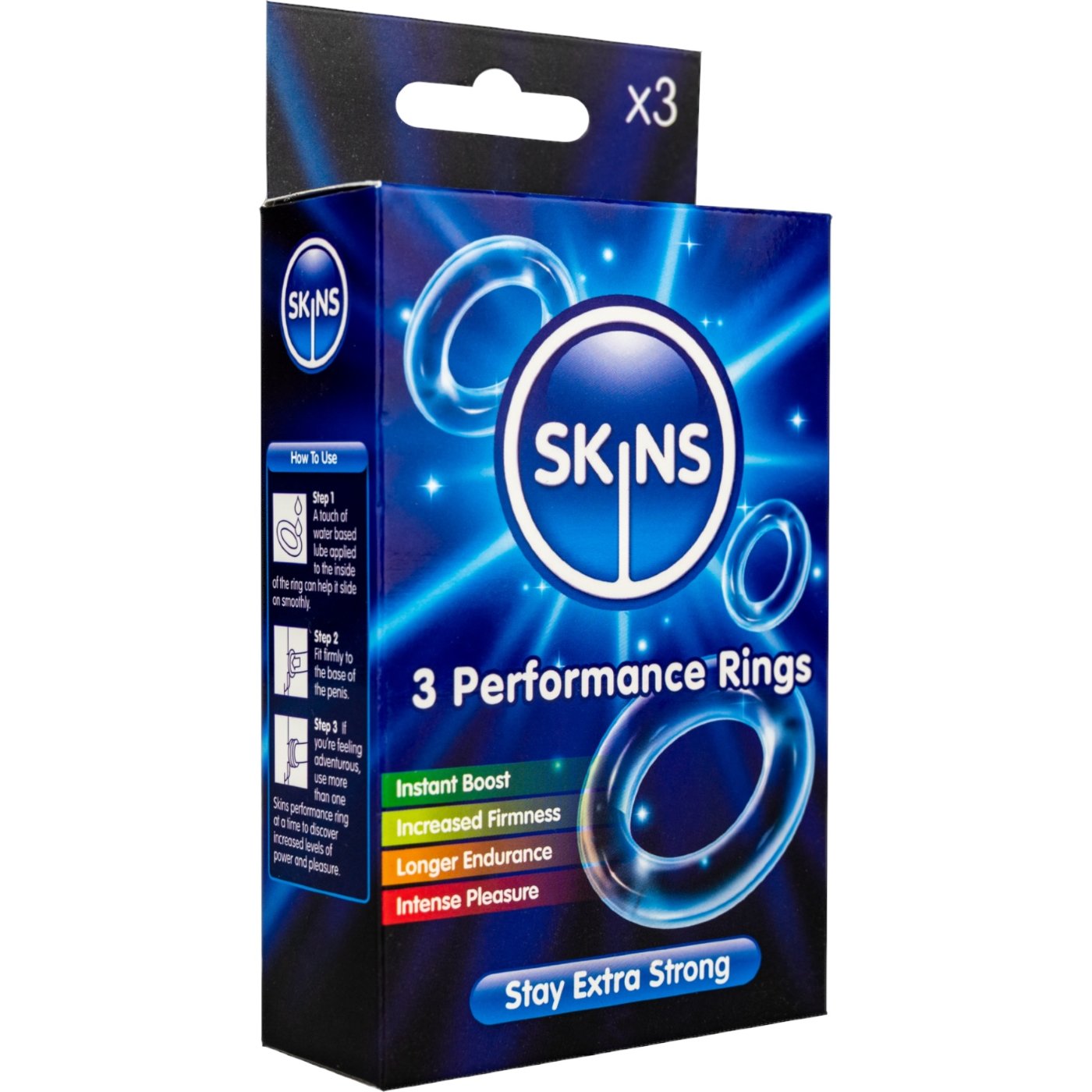 Skins Performance Cock Ring Set (3 Pack)