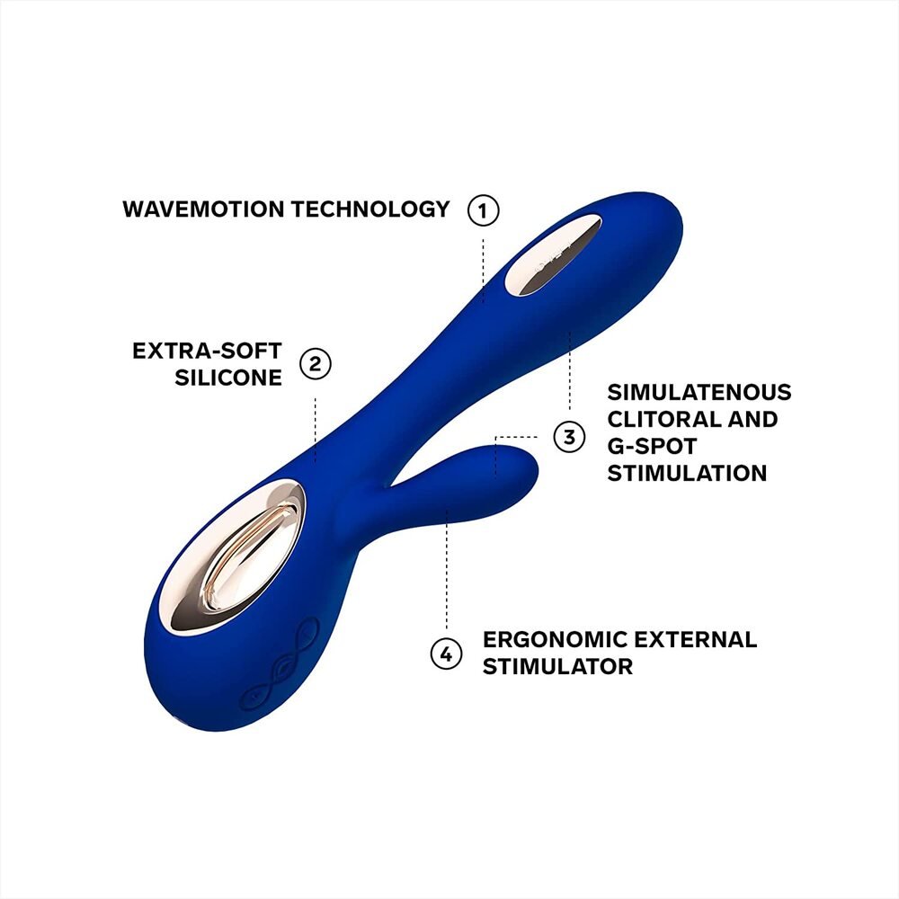 Lelo Soraya Wave Rechargeable Rabbit Vibrator Midnight Blue