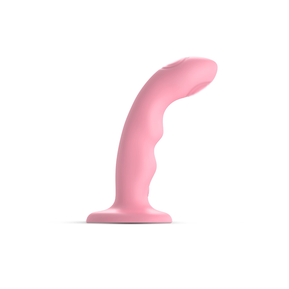 Strap-On-Me Tapping Dildo Wave Rechargeable Strap-On Vibrator M Pink 6 Inch
