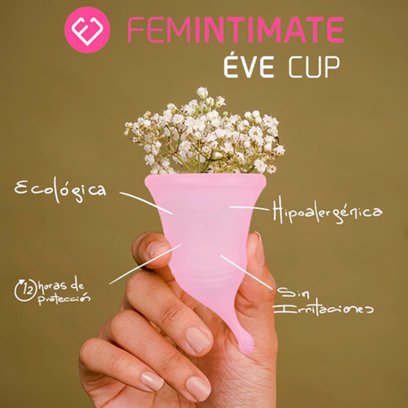 Femintimate New Eve Menstrual Cup with Curved Stem Medium