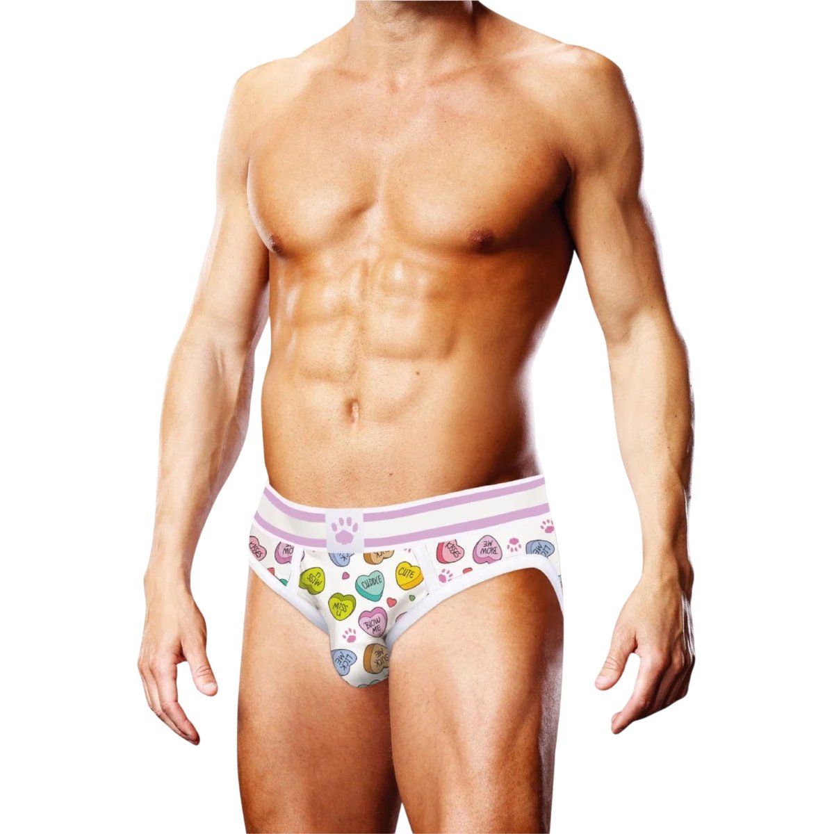 Prowler Candy Hearts Brief White &amp; Pink