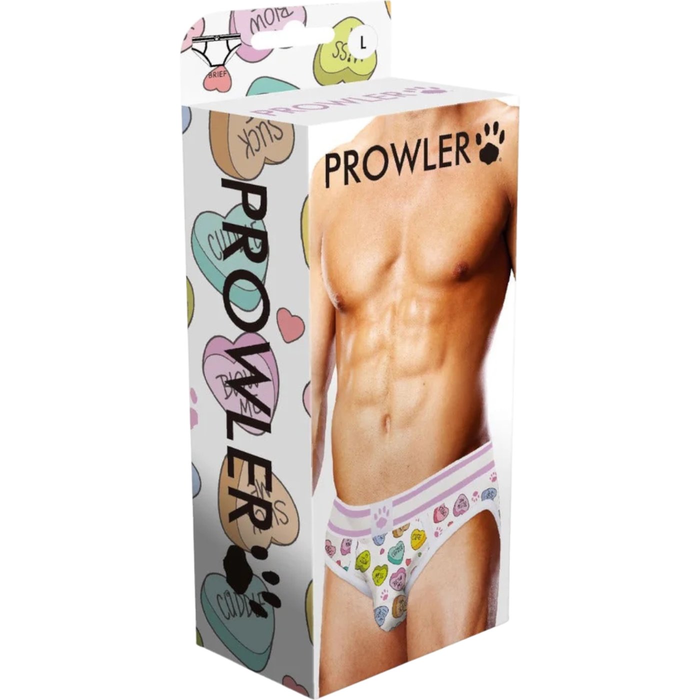 Prowler Candy Hearts Brief White & Pink