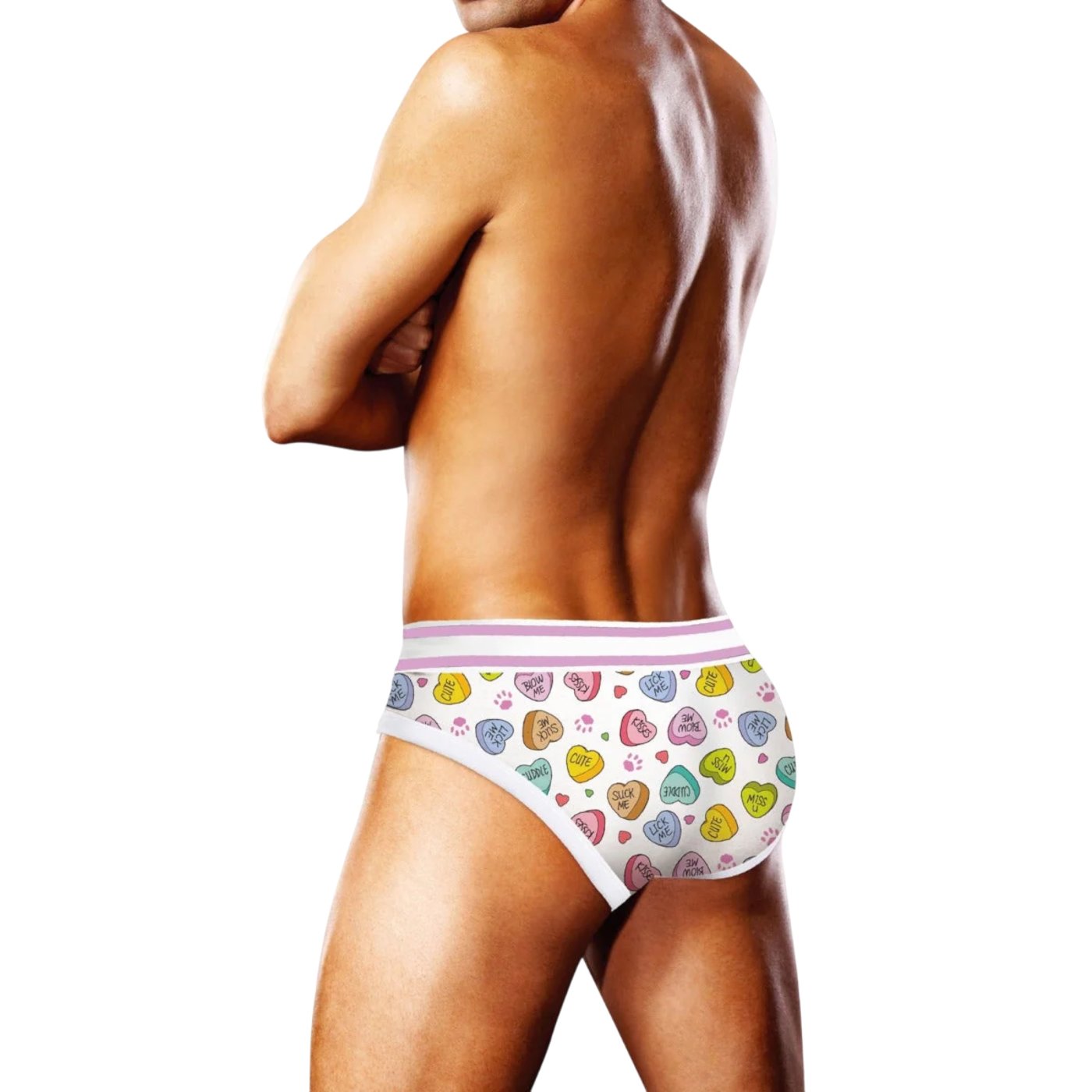 Prowler Candy Hearts Brief White & Pink