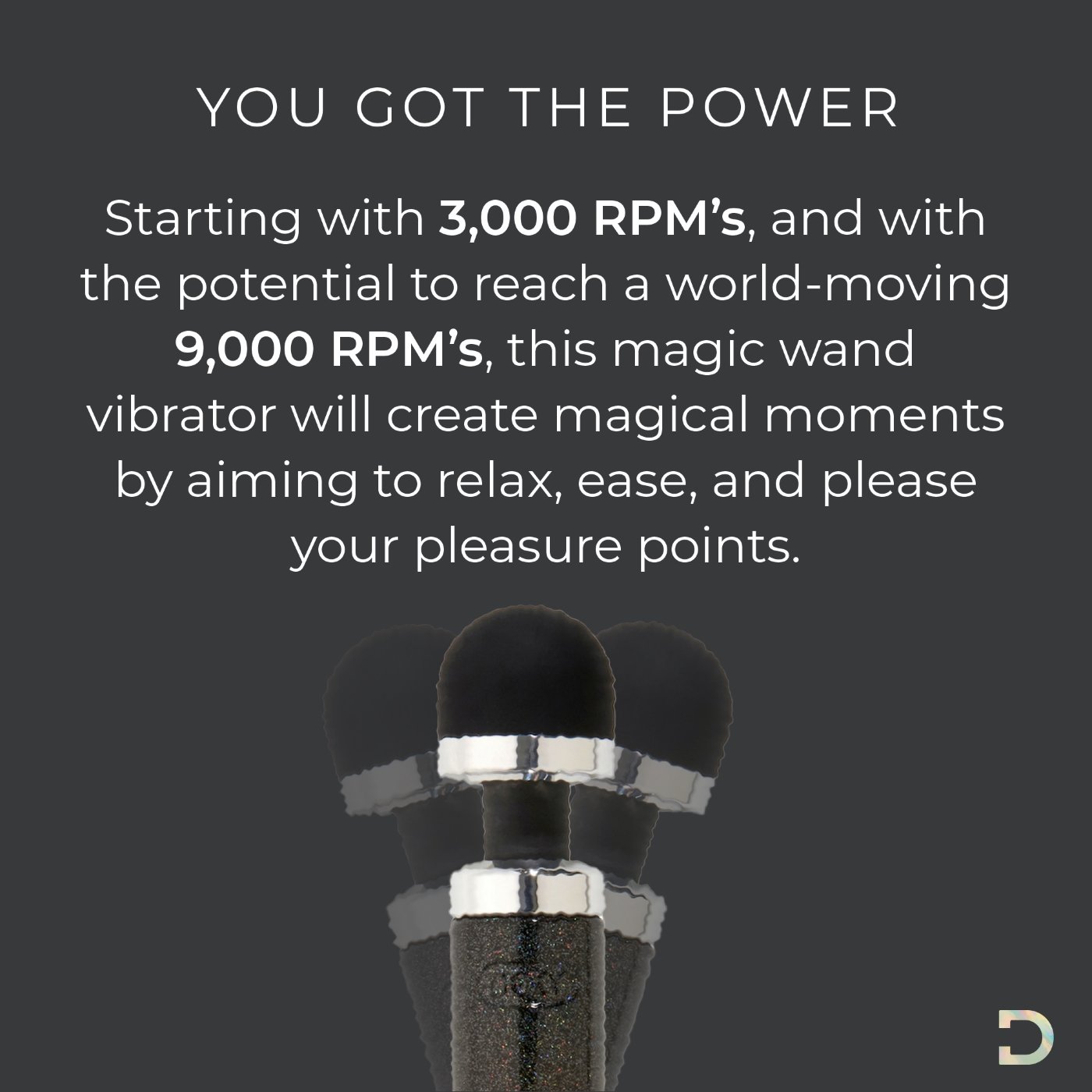 Doxy Die Cast 3 Wand Massager Disco Black