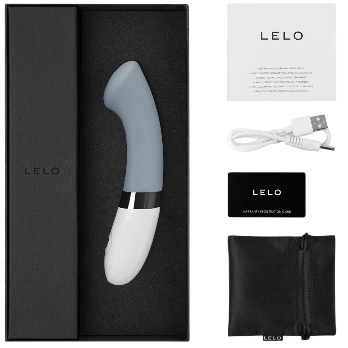 LELO Gigi 2 Rechargeable G-Spot Vibrator Cool Grey