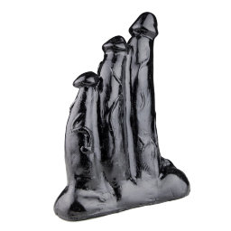 Xtrem Mission Triplicate 10 Inch Triple Black Dildo